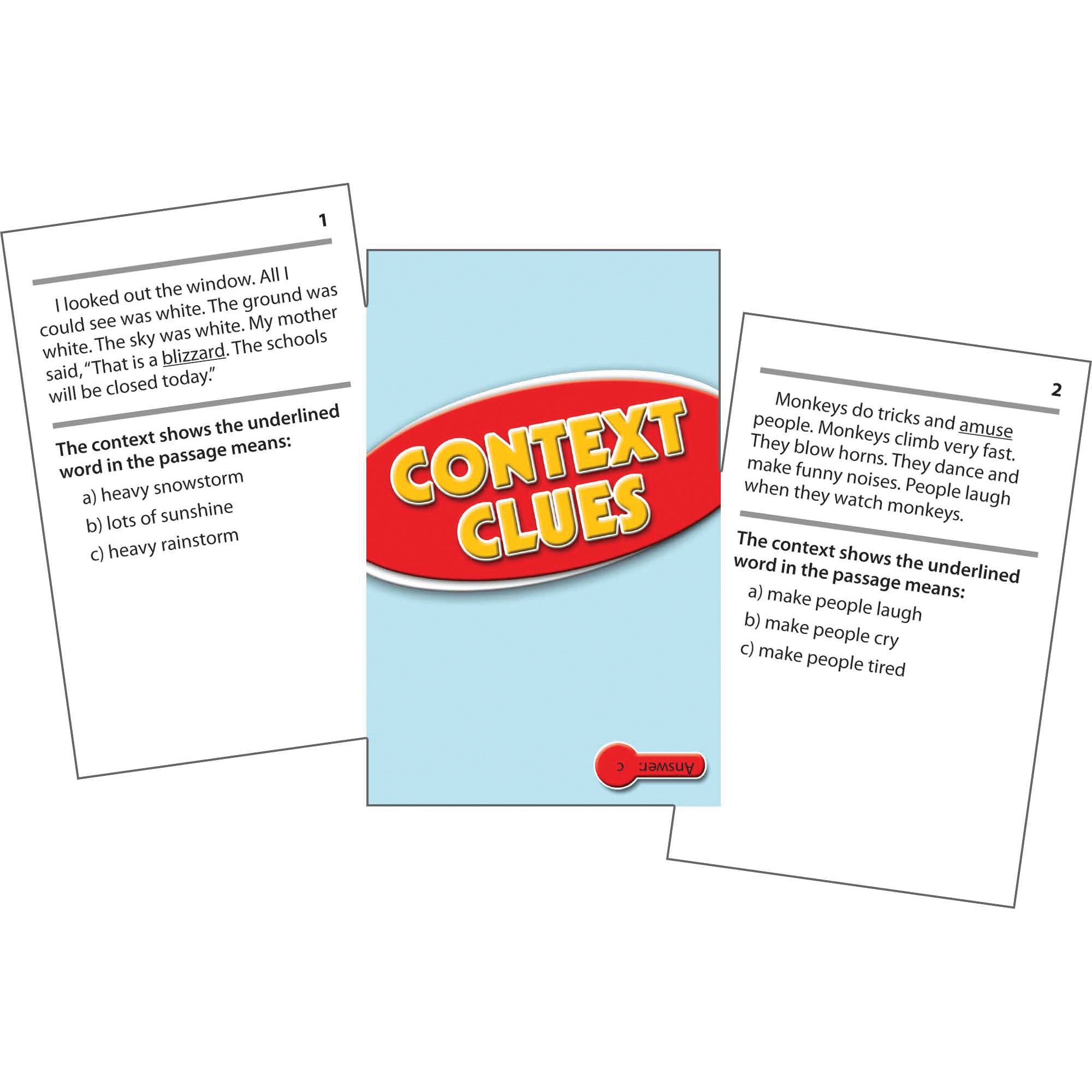 Context Clues Practice Cards, Levels 2.0-3.5