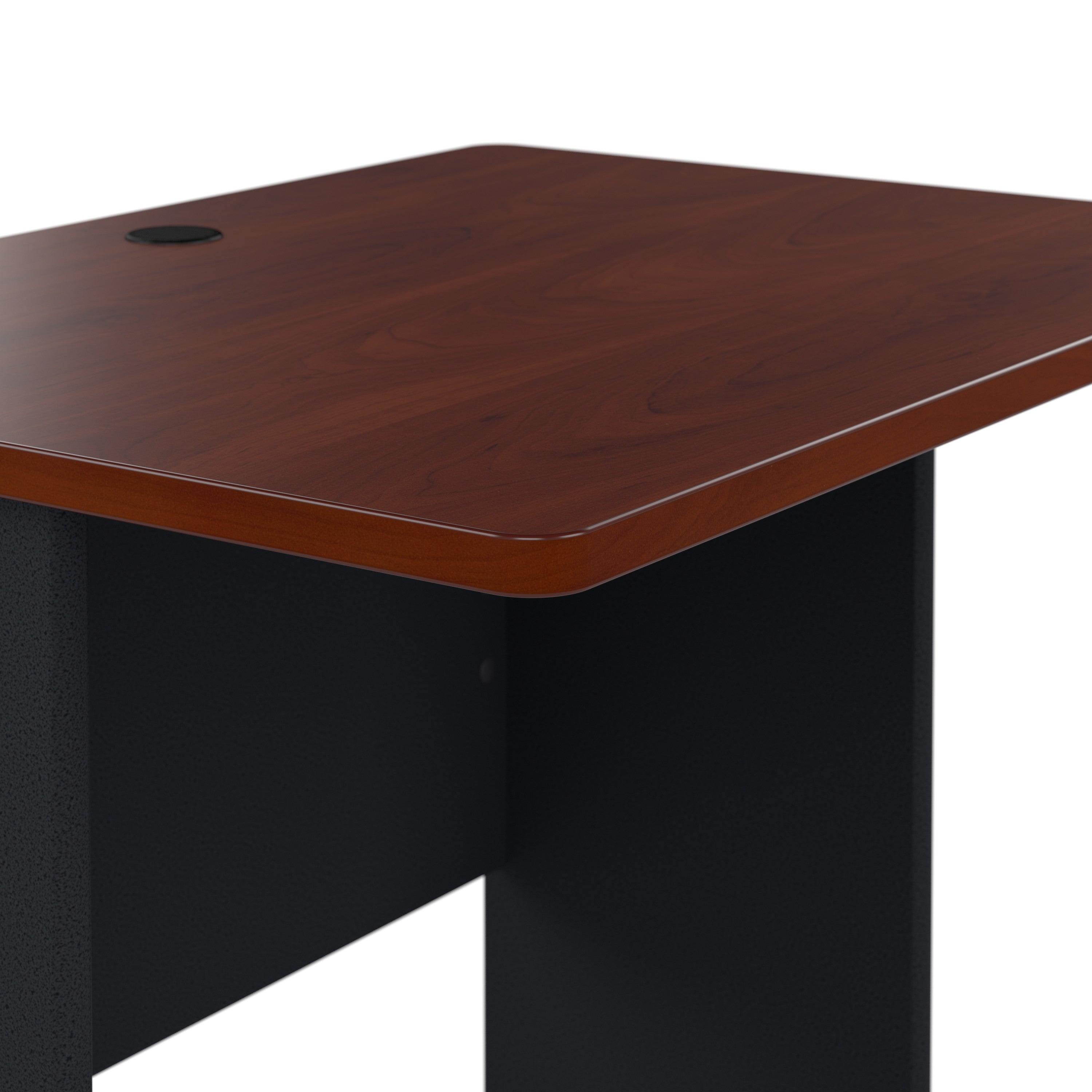 Bush Business Furniture Series A 36W Desk in Hansen Cherry and Galaxy - 35.59" Width x 26.81" Depth x 29.66" Height