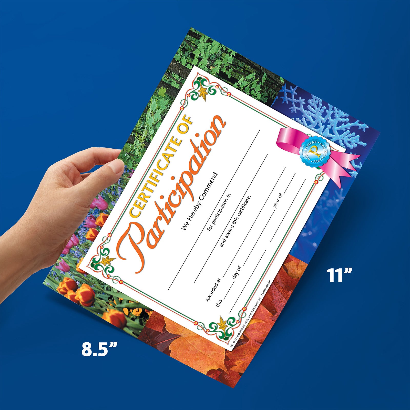 Certificate of Participation, 8.5" x 11", Pack of 30