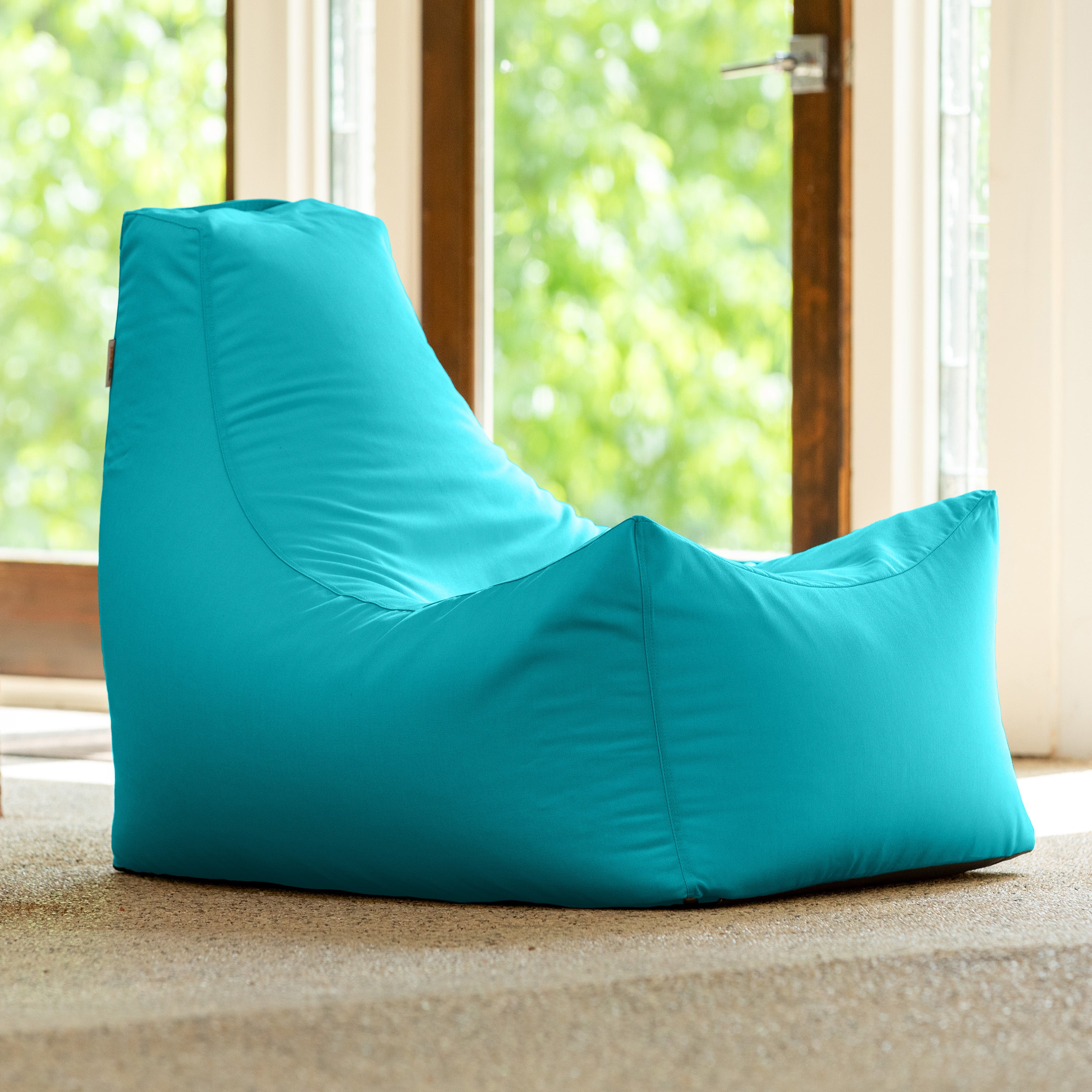 Jaxx Juniper Outdoor Bean Bag Patio Chair & Poolside Lounge, Cancun Blue