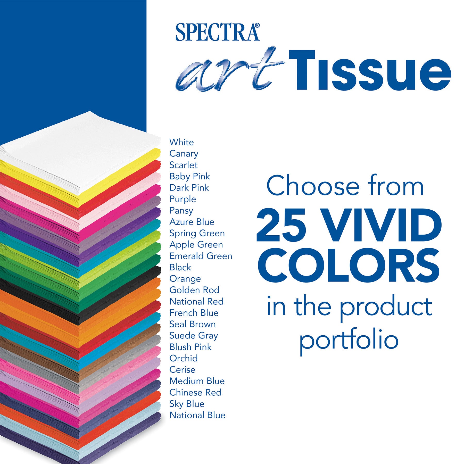 Deluxe Bleeding Art Tissue, Scarlet, 20" x 30", 480 Sheets