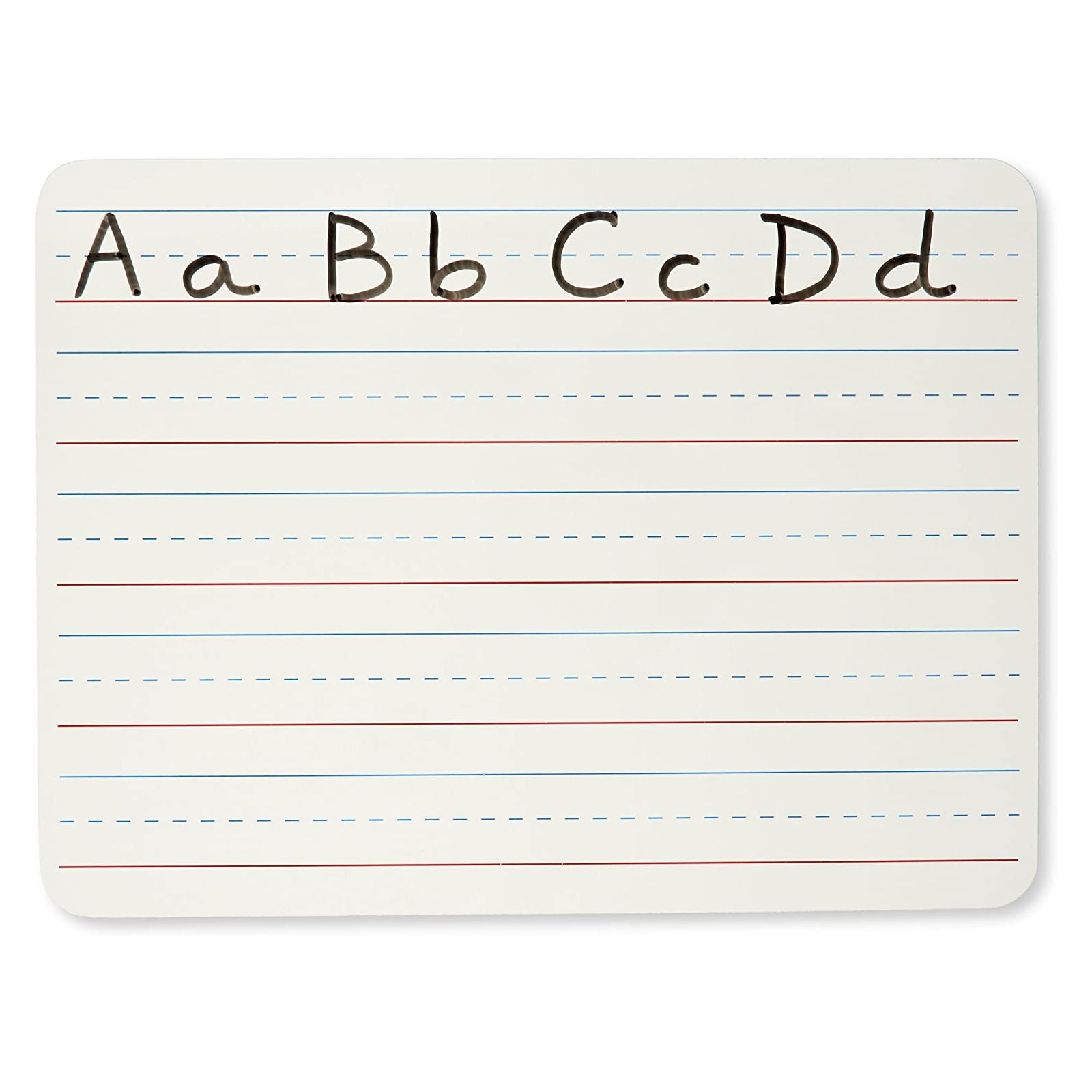 Dry Erase Board, Two Sided, Lined/Plain, 9" x 12"