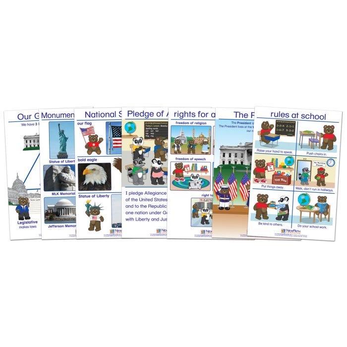 Being a Good Citizen Bulletin Board Chart Set - Set of 7 - ENGLISH