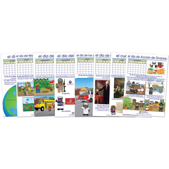 Important People Bulletin Board Chart Set - Set of 8 - SPANISH