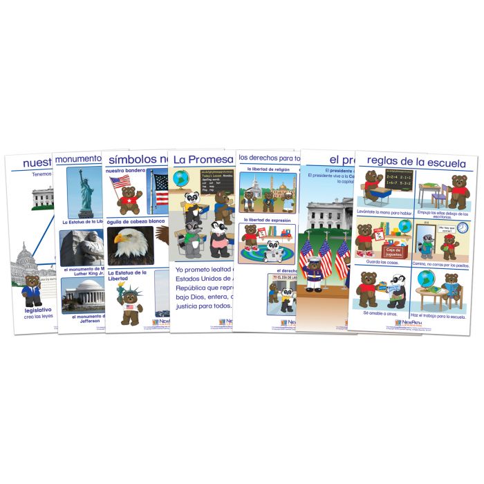 Being a Good Citizen Bulletin Board Chart Set - Set of 7 - SPANISH