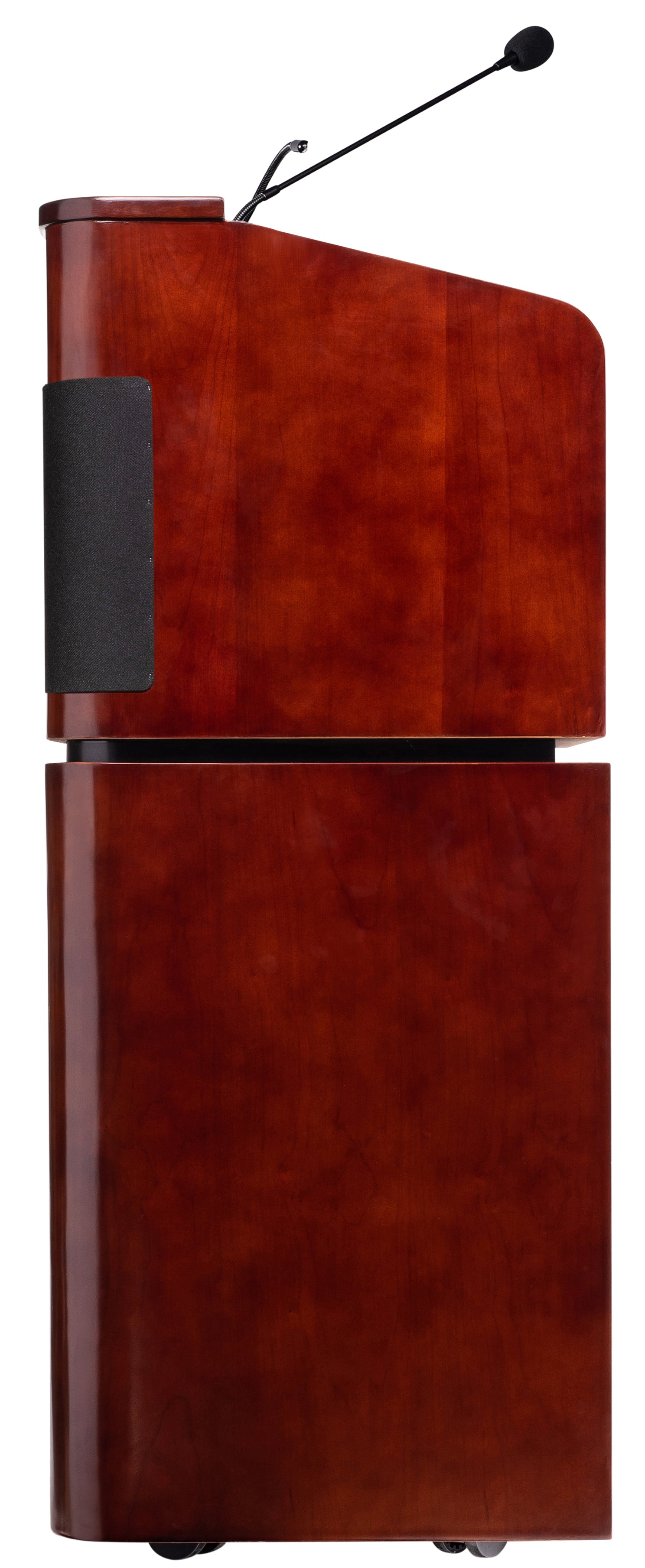Oklahoma Sound® Tabletop & Base Combo Sound Lectern, Surface Color: Mahogany/Walnut, Frame Color: