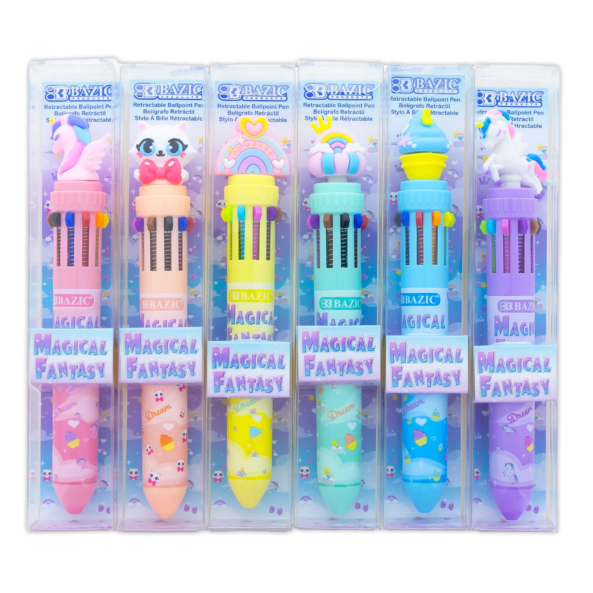 Magical Fantasy Series 10-Color Pen, Assorted Designs
