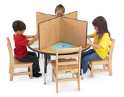 Berries® Study Carrel - 6 Carrels - Standard - Oak/Black