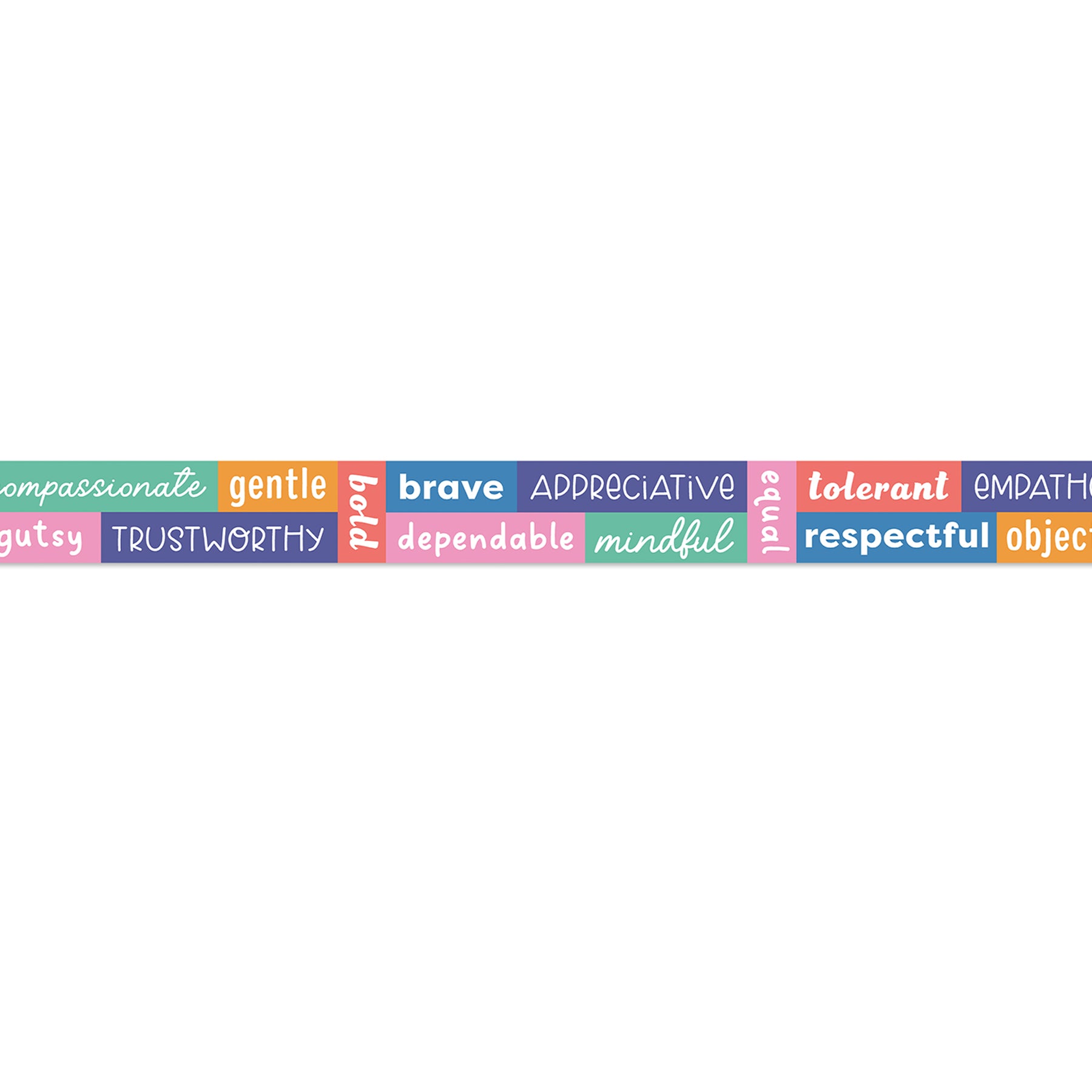 We Stick Together Positive Words Straight Bulletin Board Borders, 36 Feet