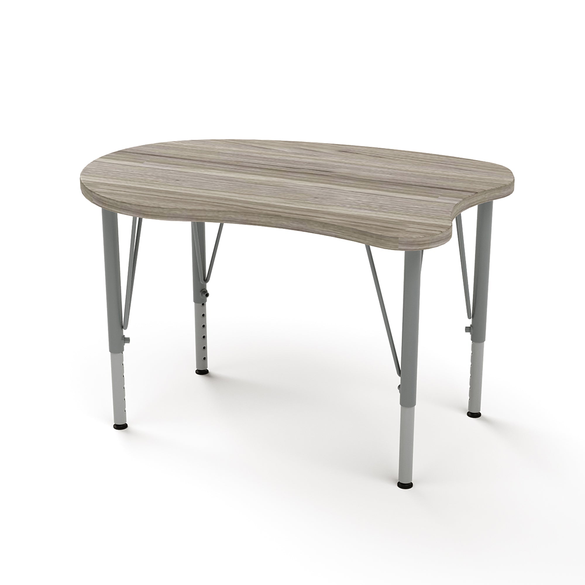 Curve Desk, Small, Short, Shadow Elm, Shadow Elm, 14-23"H x 31.5"W x 20"D