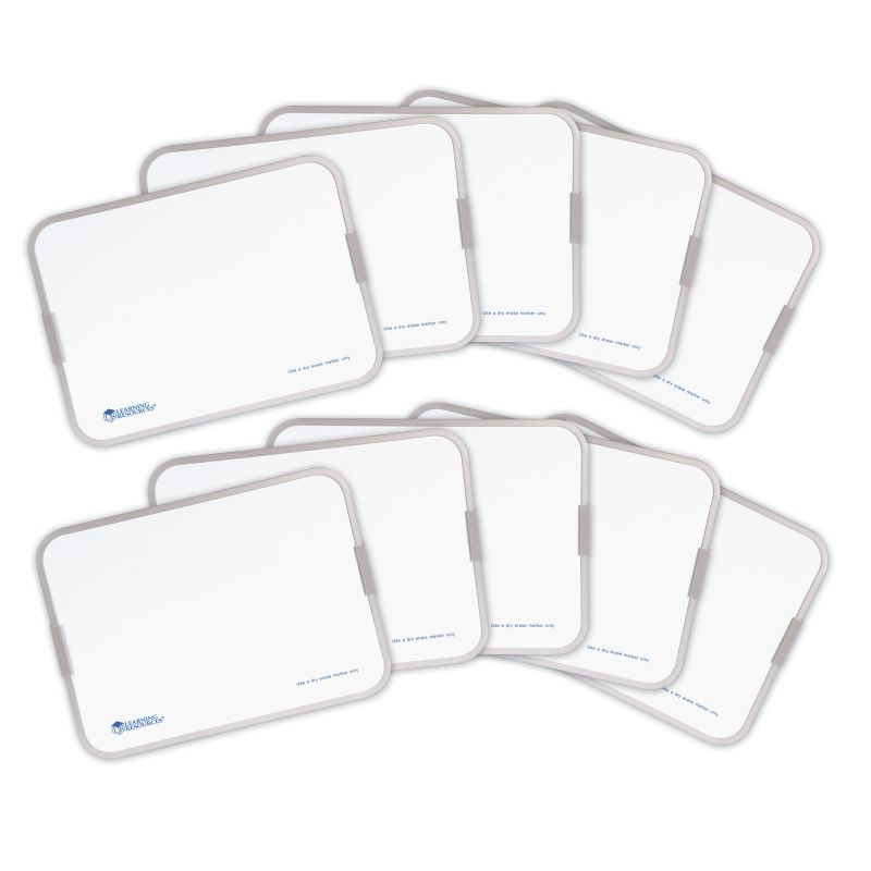 Magnetic Double-Sided Dry-Erase Boards, Set of 10