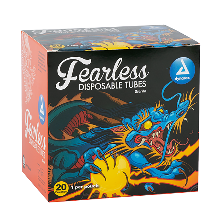 Fearless Tattoo Cartridge Tubes w/ Drive Bar & Grommet - 15 pcs per Box/5 Boxes per Case