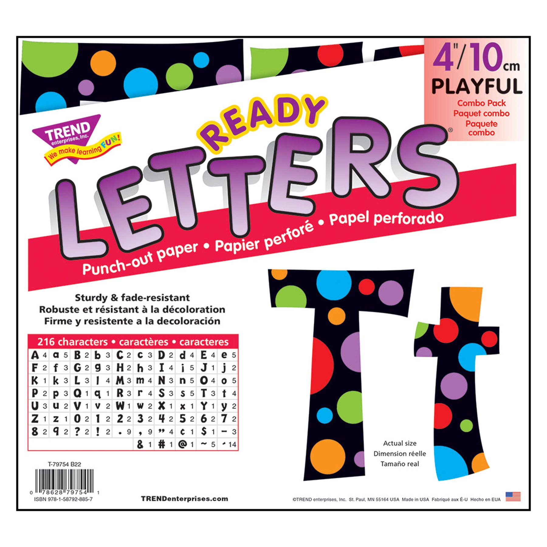 NEON DOTS READY LETTERS 4IN UPPER