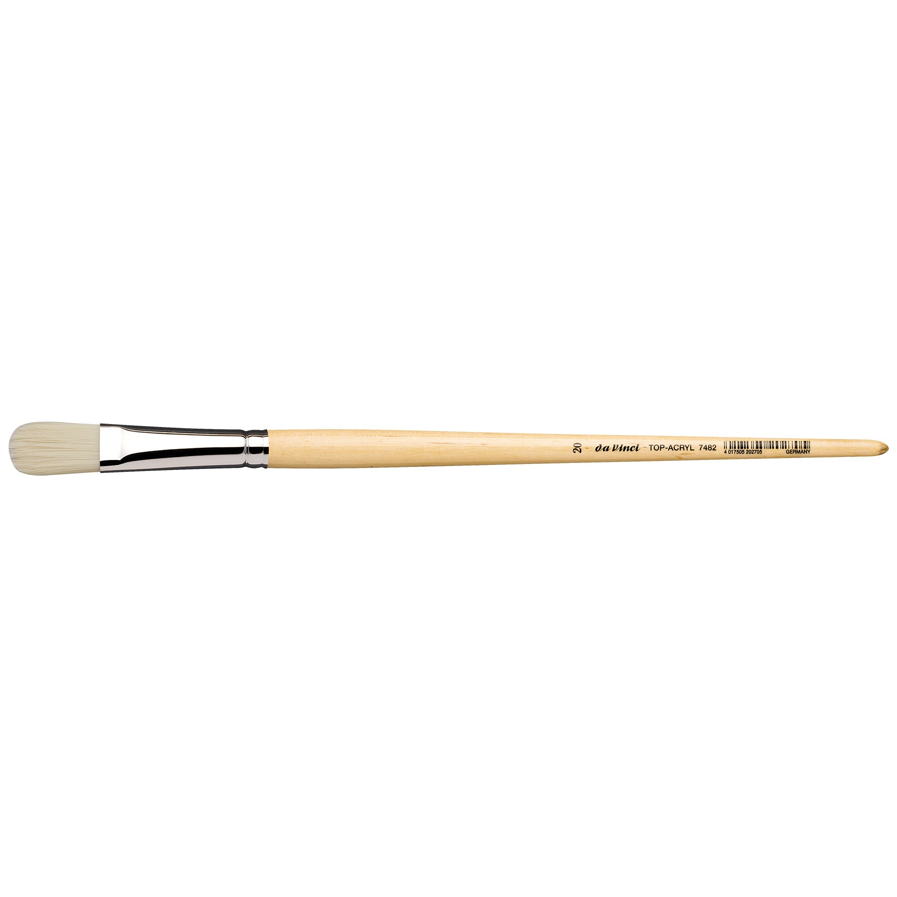 TOP-ACRYL White Brush, Synthetic, Acrylic & Oil, Filbert, Series 7482, Size 20