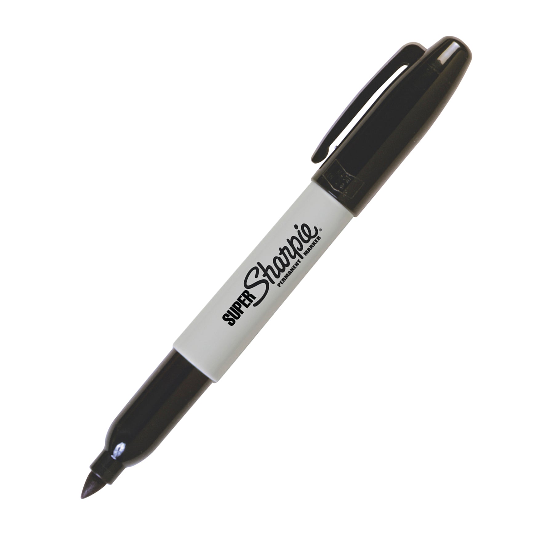 Super Sharpie® Permanent Markers, Fine Point, Black, Box of 12