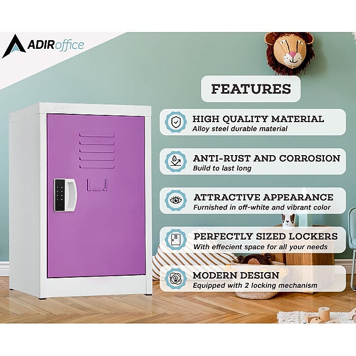 24" H x 15" W Steel Single Tier Storage Locker with Digital Lock, Purple