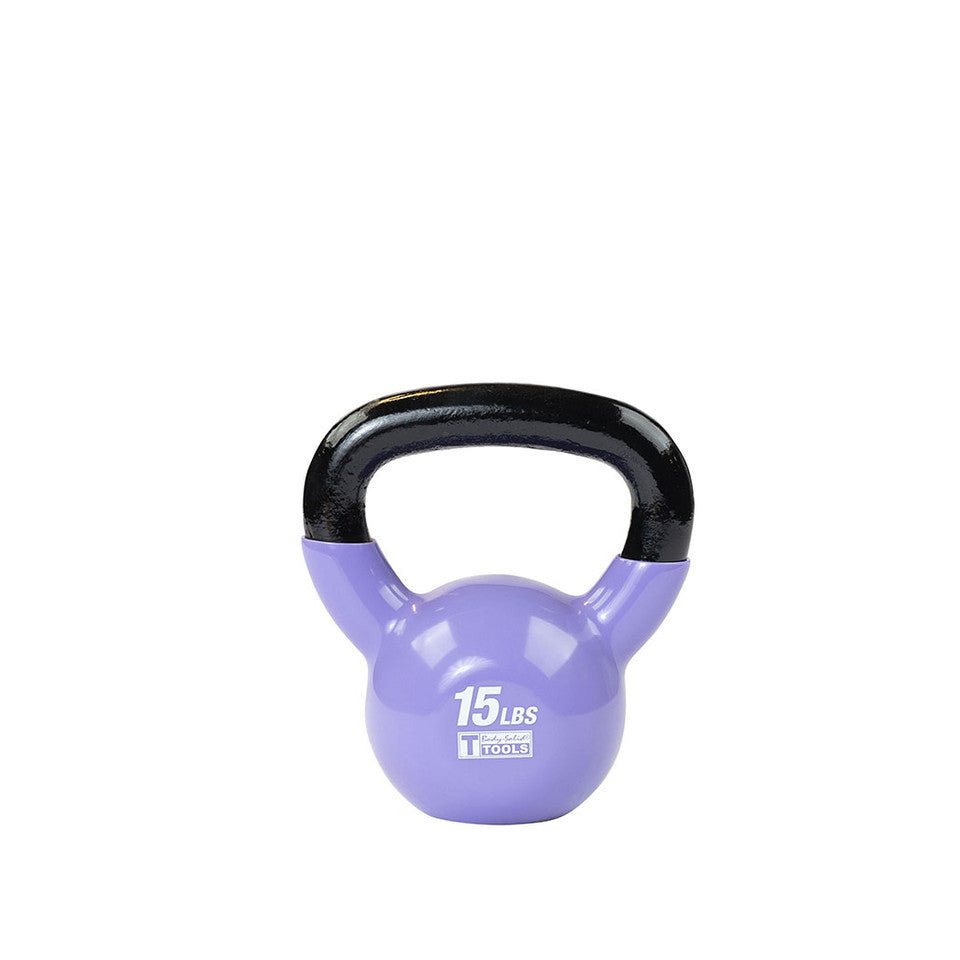 Vinyl Coated Kettlebell, 15Lb Purple