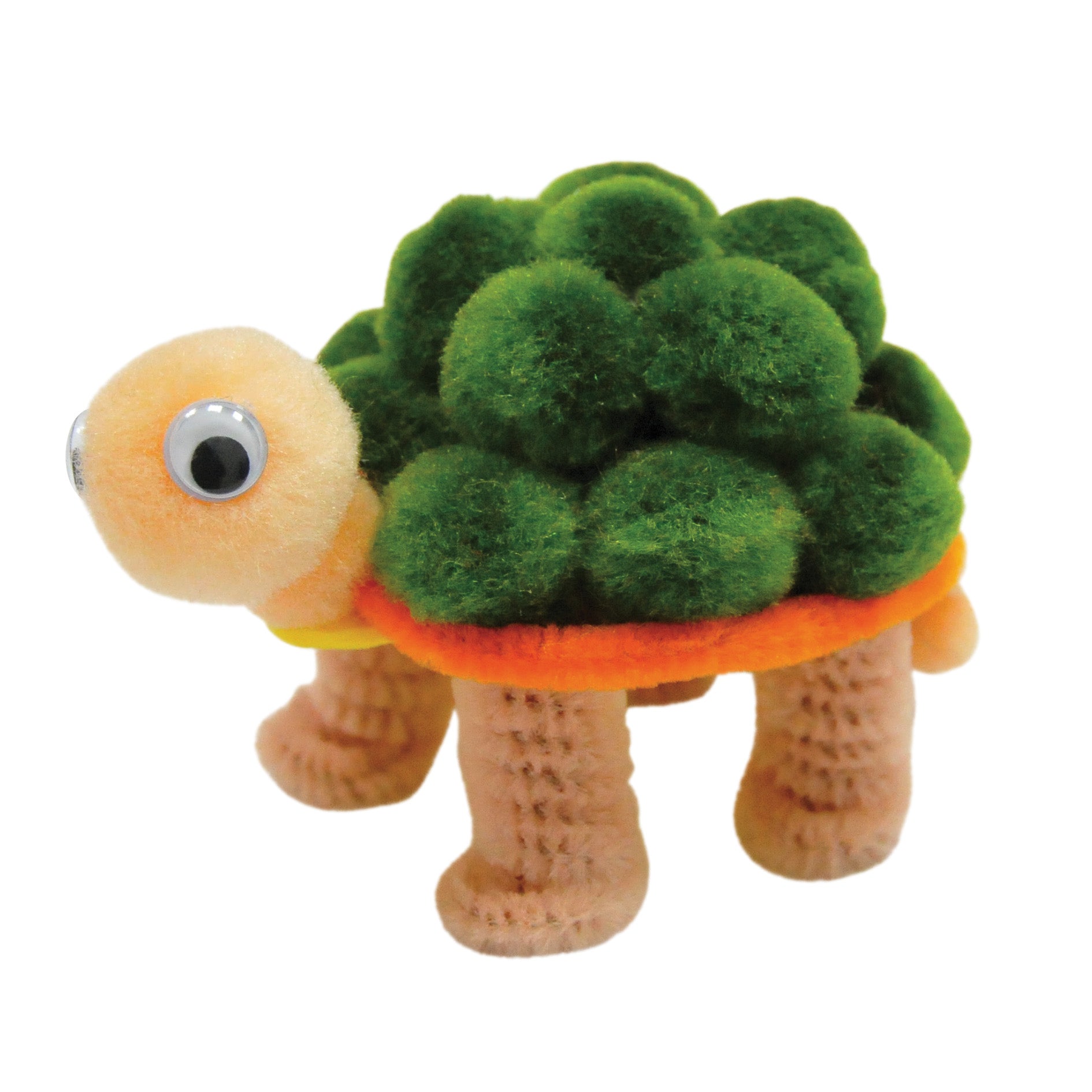 Pom Pon Animal Kit, Turtle Family, Assorted Sizes, 1 Kit Makes 3 Animals