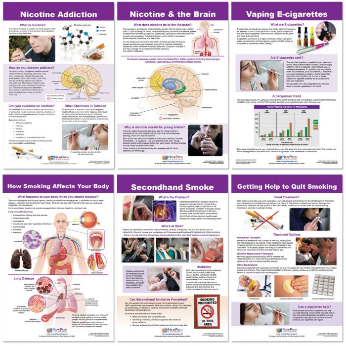 Effects of Smoking & Vaping Bulletin Board Chart Set - Set of 6