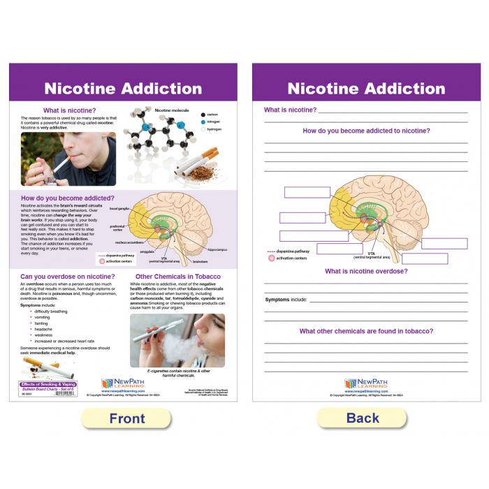 Effects of Smoking & Vaping Bulletin Board Chart Set - Set of 6