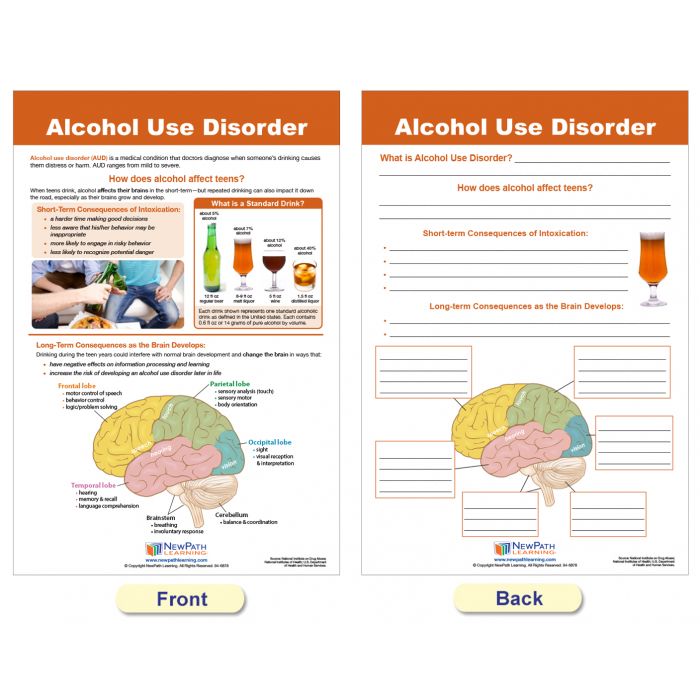 Alcohol Abuse & Addiction Bulletin Board Chart Set - Set of 7