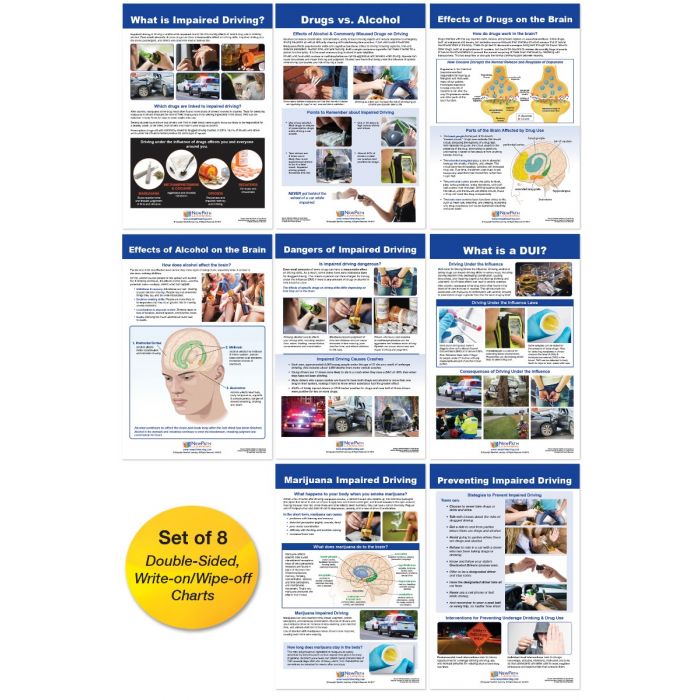 Impaired Driving Bulletin Board Chart Set - Set of 8