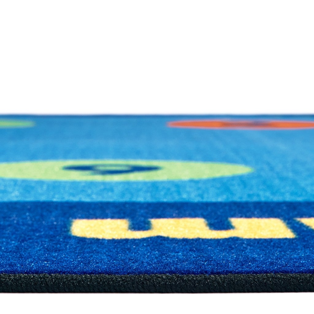 Circletime Early Learning Value PLUS Rug - Oval - Blue - 7ft 6" x 12ft