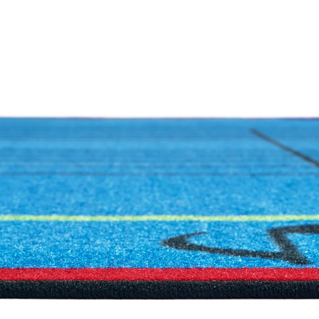 A-Sharp Music Rug - 6ft x 9ft - Oval - Blue