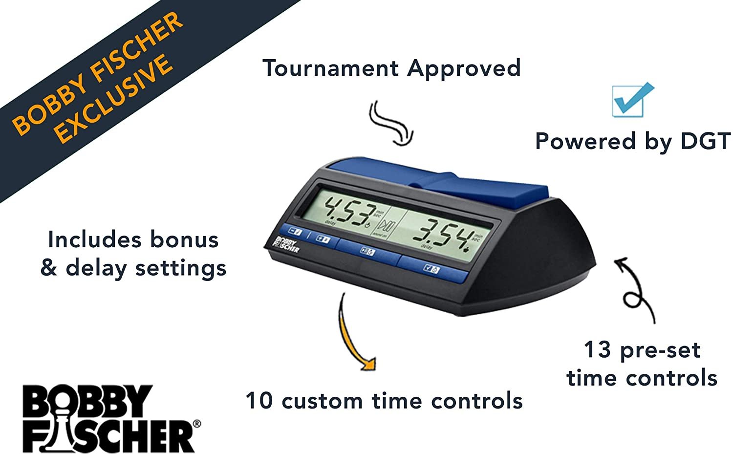 Digital Chess Clock/Timer - Powered by DGT