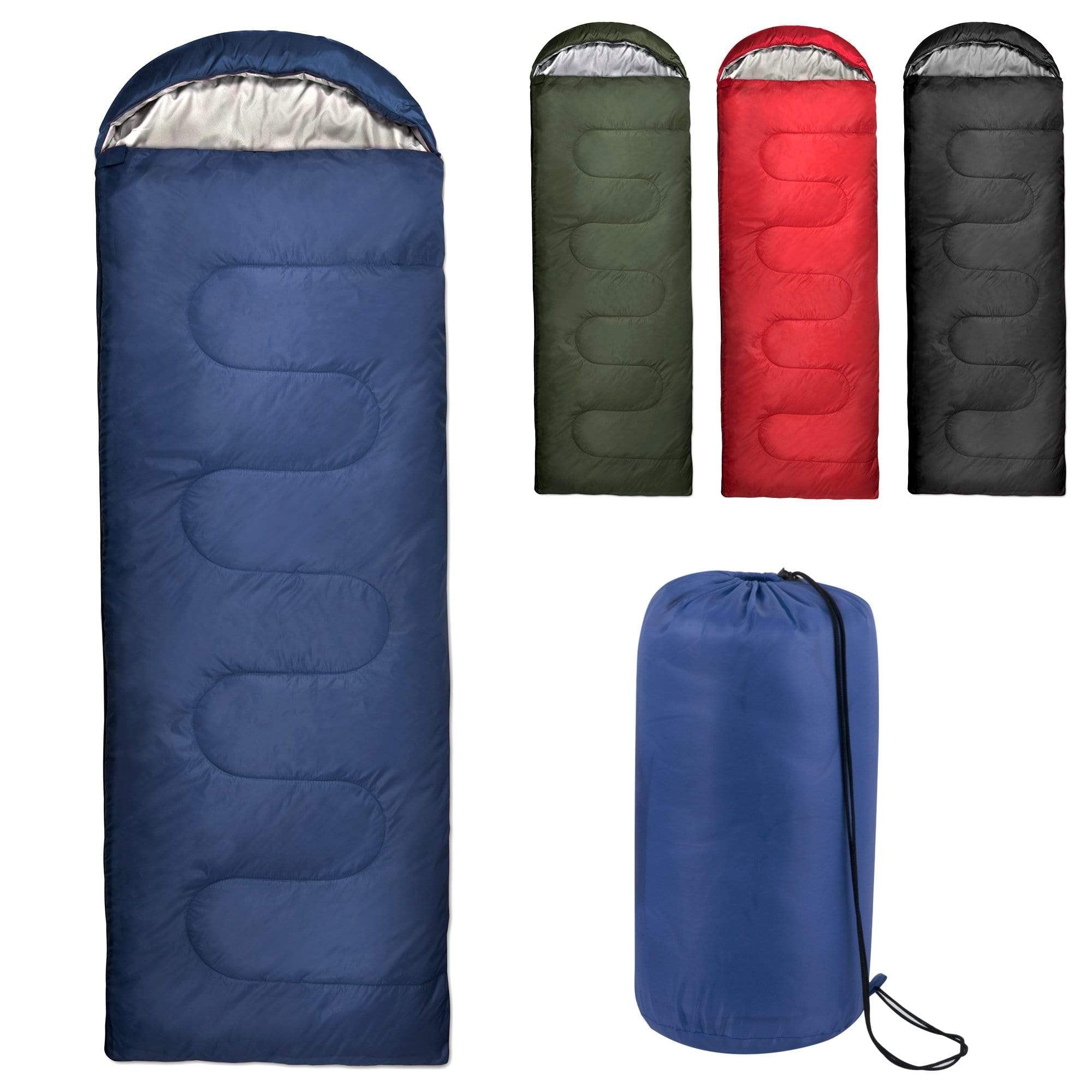 Deluxe Sleeping Bags - 50°F - Assorted colors - 10 in the Pack