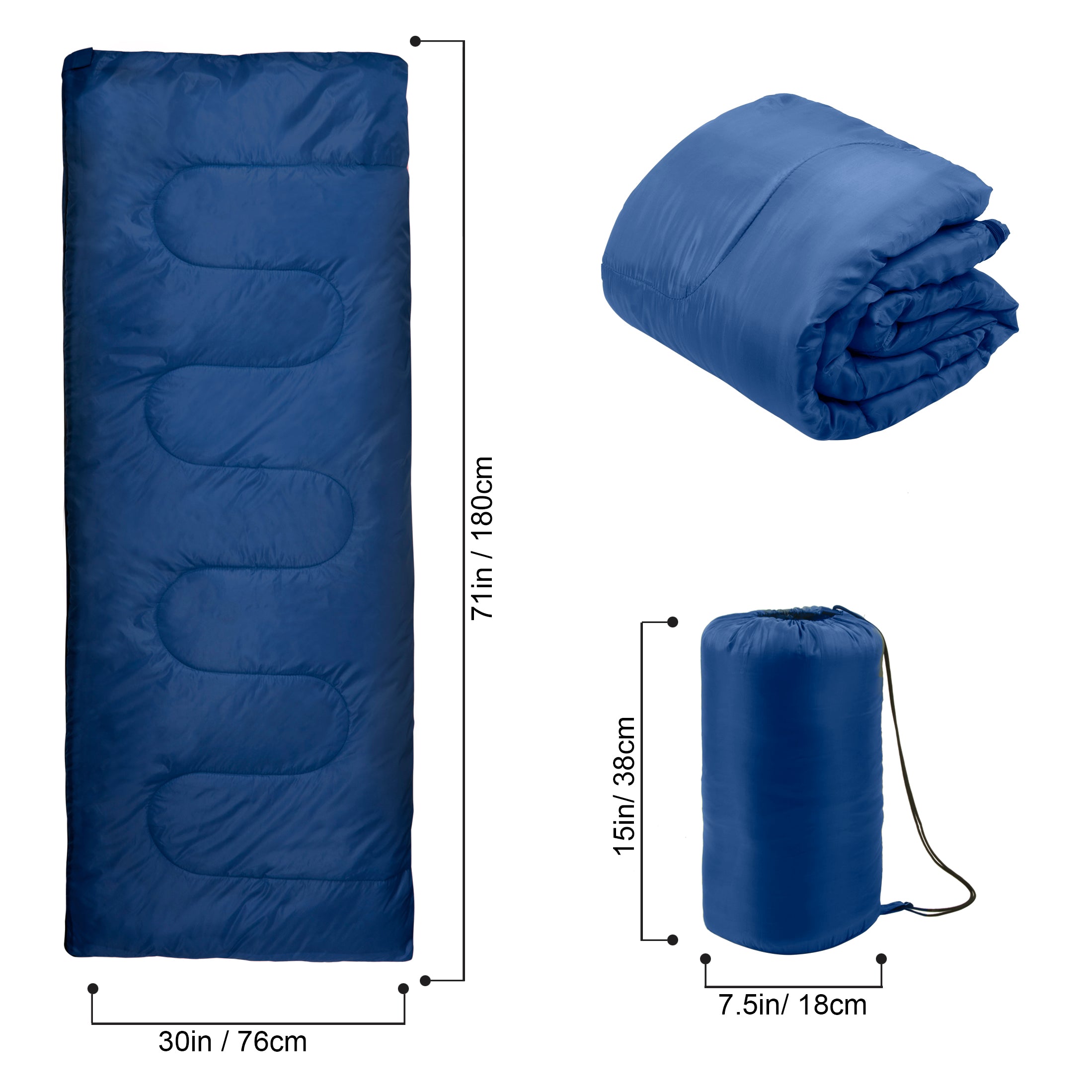 Sleeping Bags - 60°F - Blue - 10 in the Pack