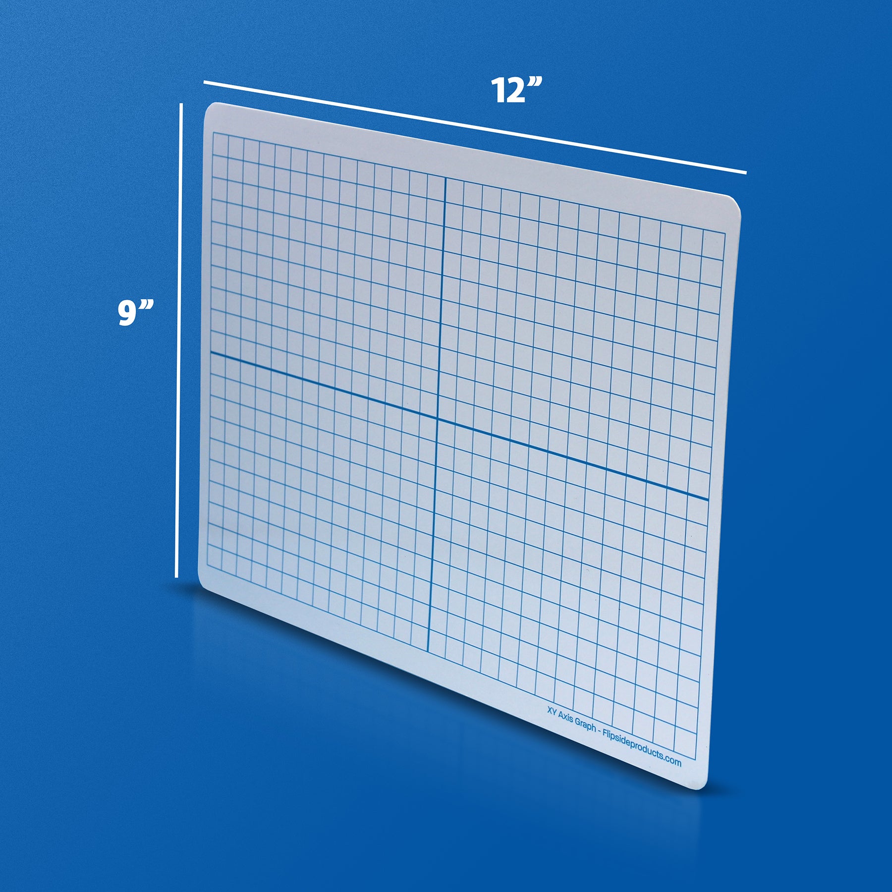 Magnetic Dry Erase Learning Mat, Two-Sided XY Axis/Plain, 9" x 12", Pack of 12