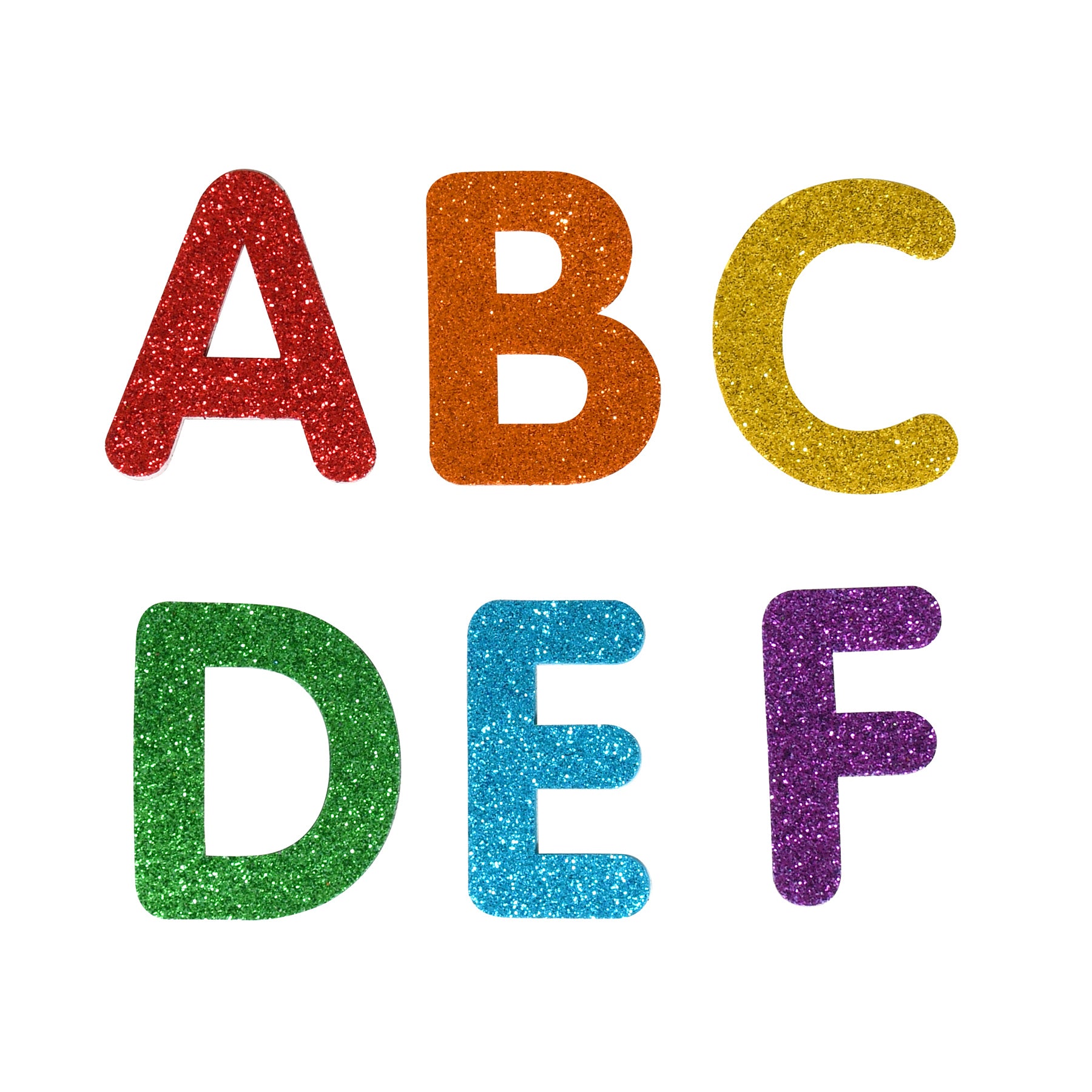 Glitter Foam Stickers - Alphabet - Multicolor - Pack of 156