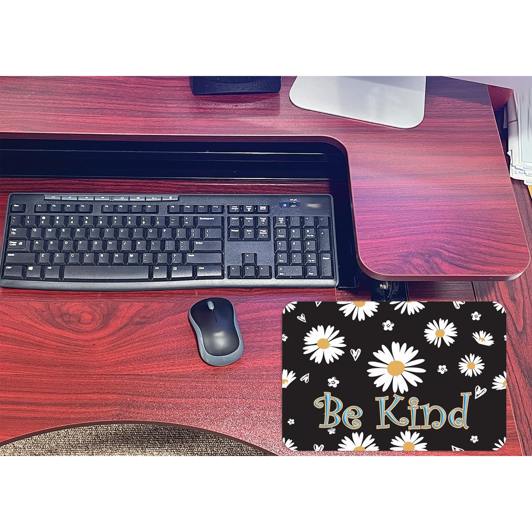 The Original Fun Mat® Computer Mouse Pad, 11.75x8 in, Be Kind, Daisies