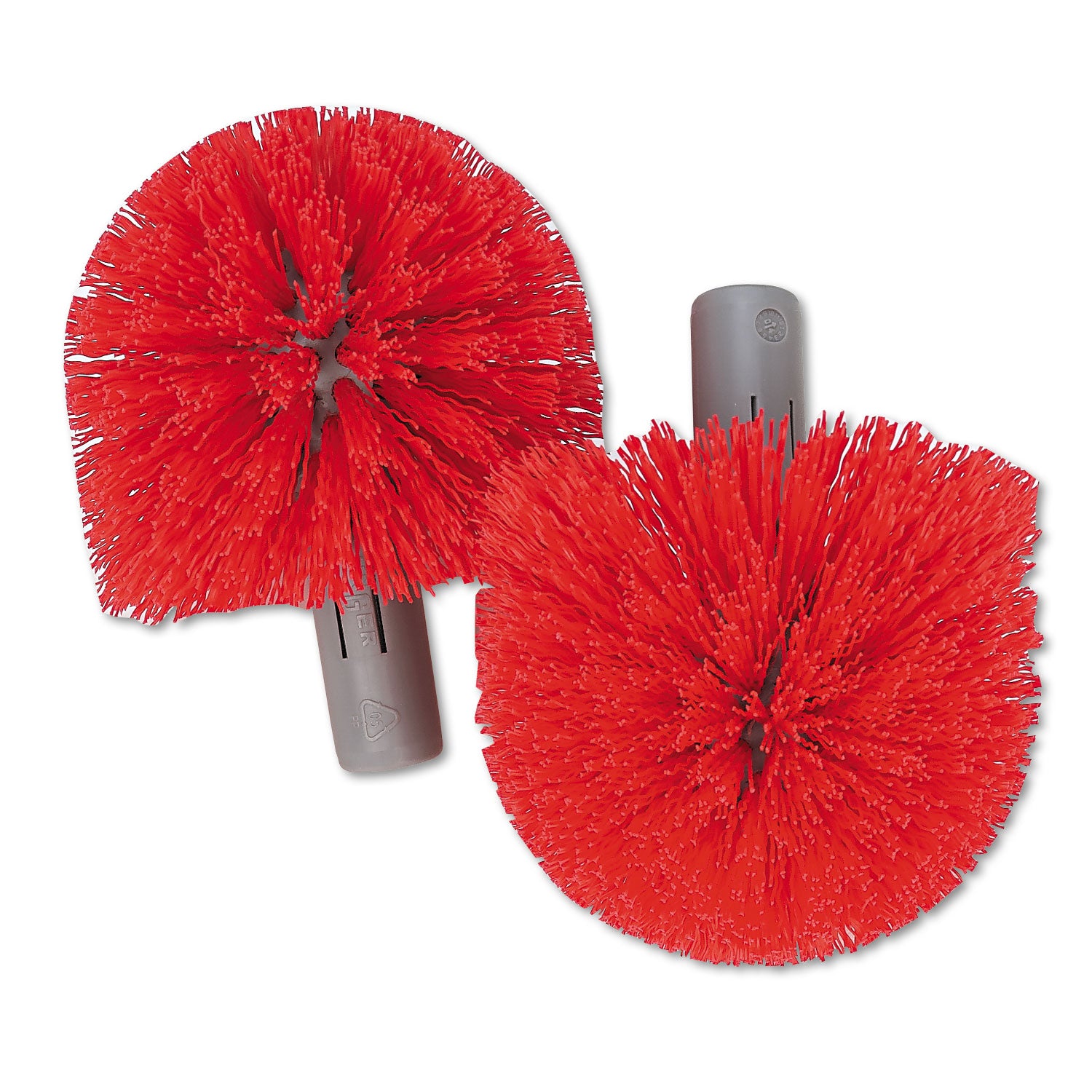 Replacement Heads For Ergo Toilet-Bowl-Brush System, Red, 2/Pack, 5 Packs/Carton