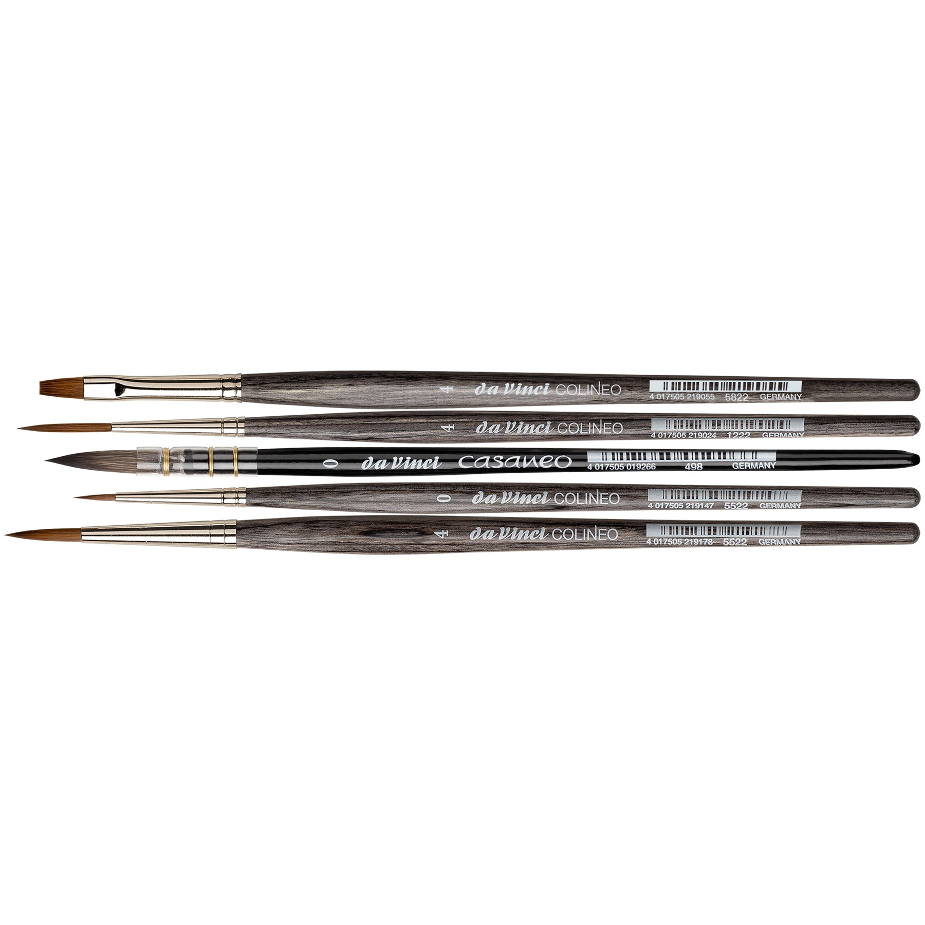 Artist Signature Collection by Frau Von Bommel, Boho Watercolor Brushes, Assorted, 5 Brush Set