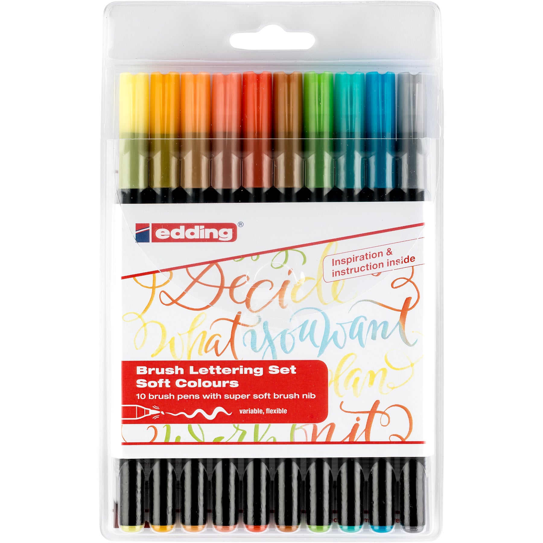 edding 1340 Brush Lettering Starter Set of 10 - Soft Colours