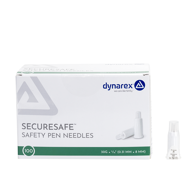 SecureSafe Safety Pen Needle - 100 pcs per Box/12 Boxes per Case
