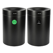 50  Gallon Stainless Steel Compost Bin and Trash Can (Black)