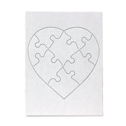 Blank Puzzle - 8pcs, 6"x8", Heart Shape - 24 puzzles *(8MH24W)