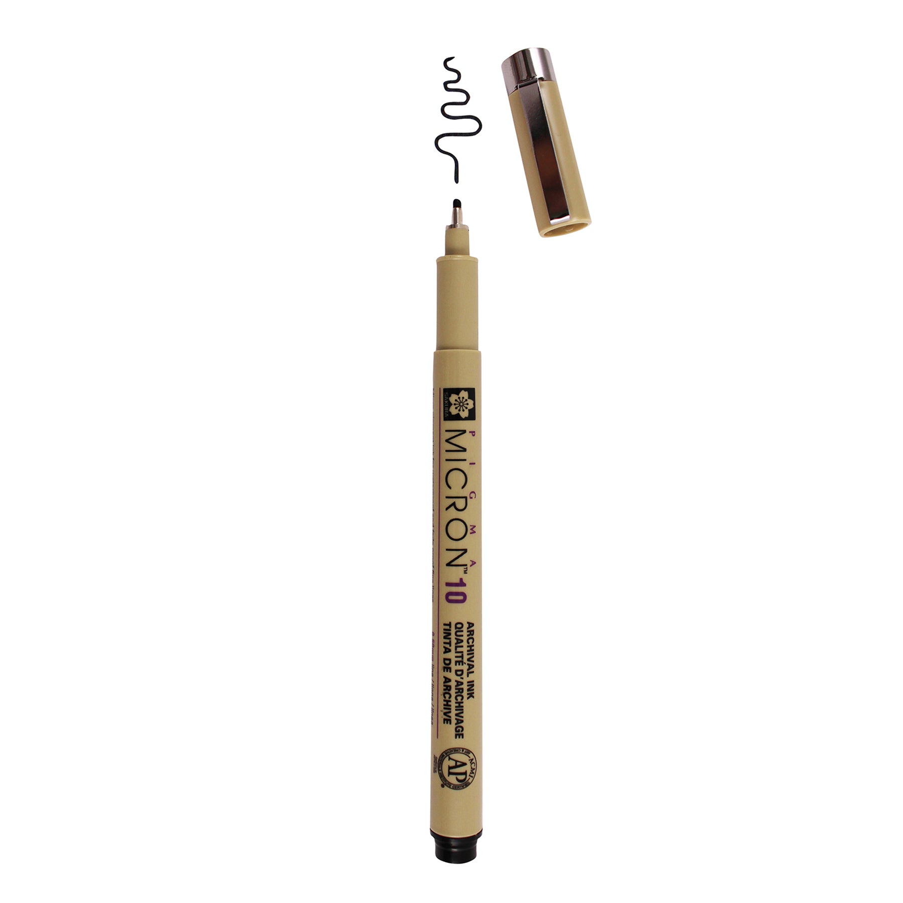 Pigma Micron Pen, Black, 0.60mm Size 10