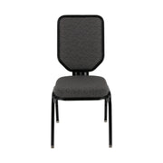 NPS® 9600 Series Premium Fabric Upholstered Flex-Back Banquet Chair, Surface Color: Morticia Onyx, Frame Color: Black Gloss