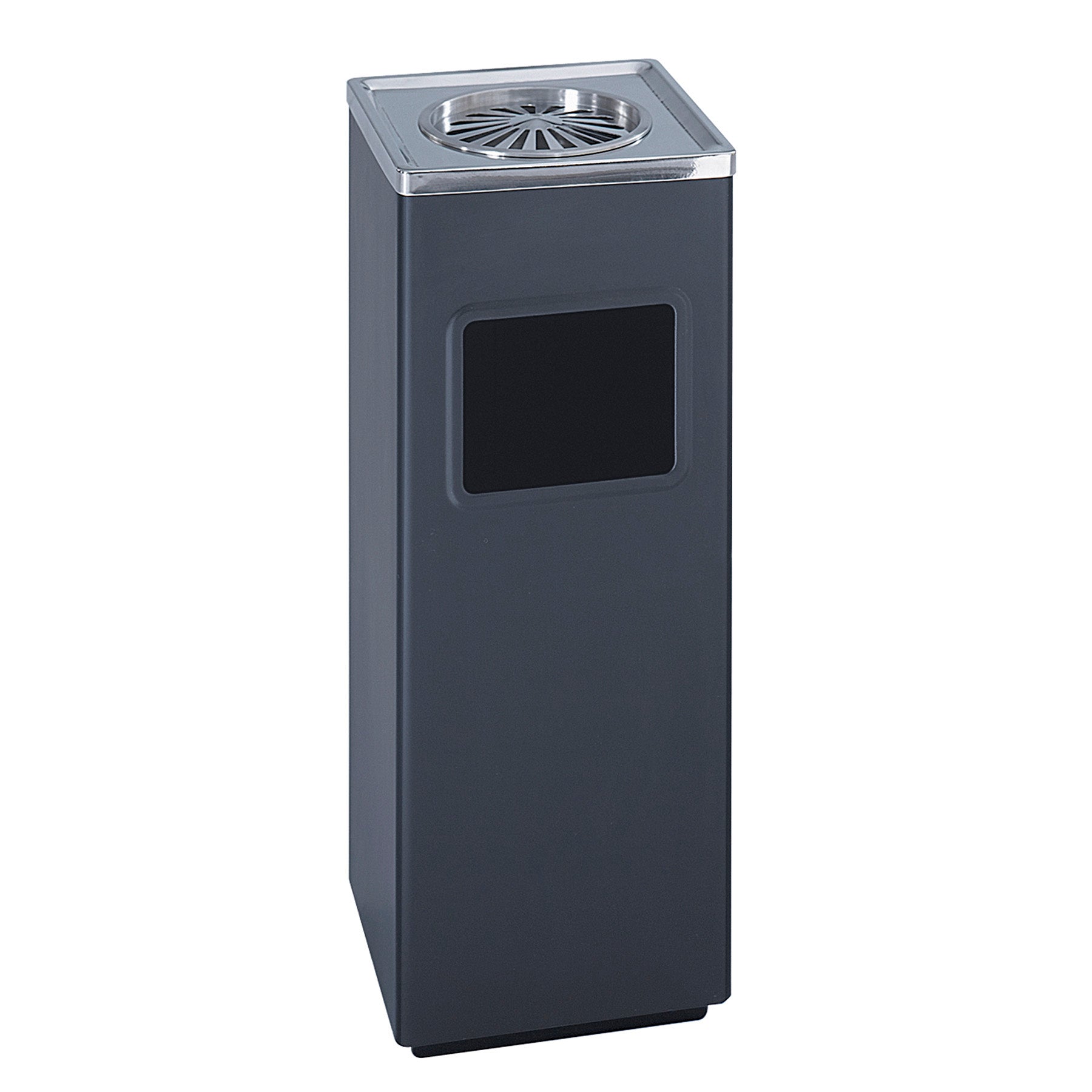 Receptacle S Asht Sq 3Gal Blk