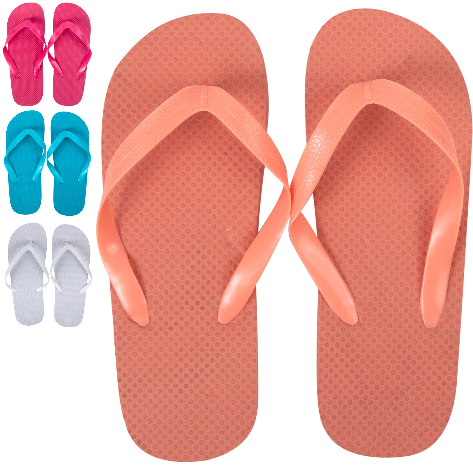 Women's Flip Flops - 4 Color Assortment - 50 pairs in the Pack