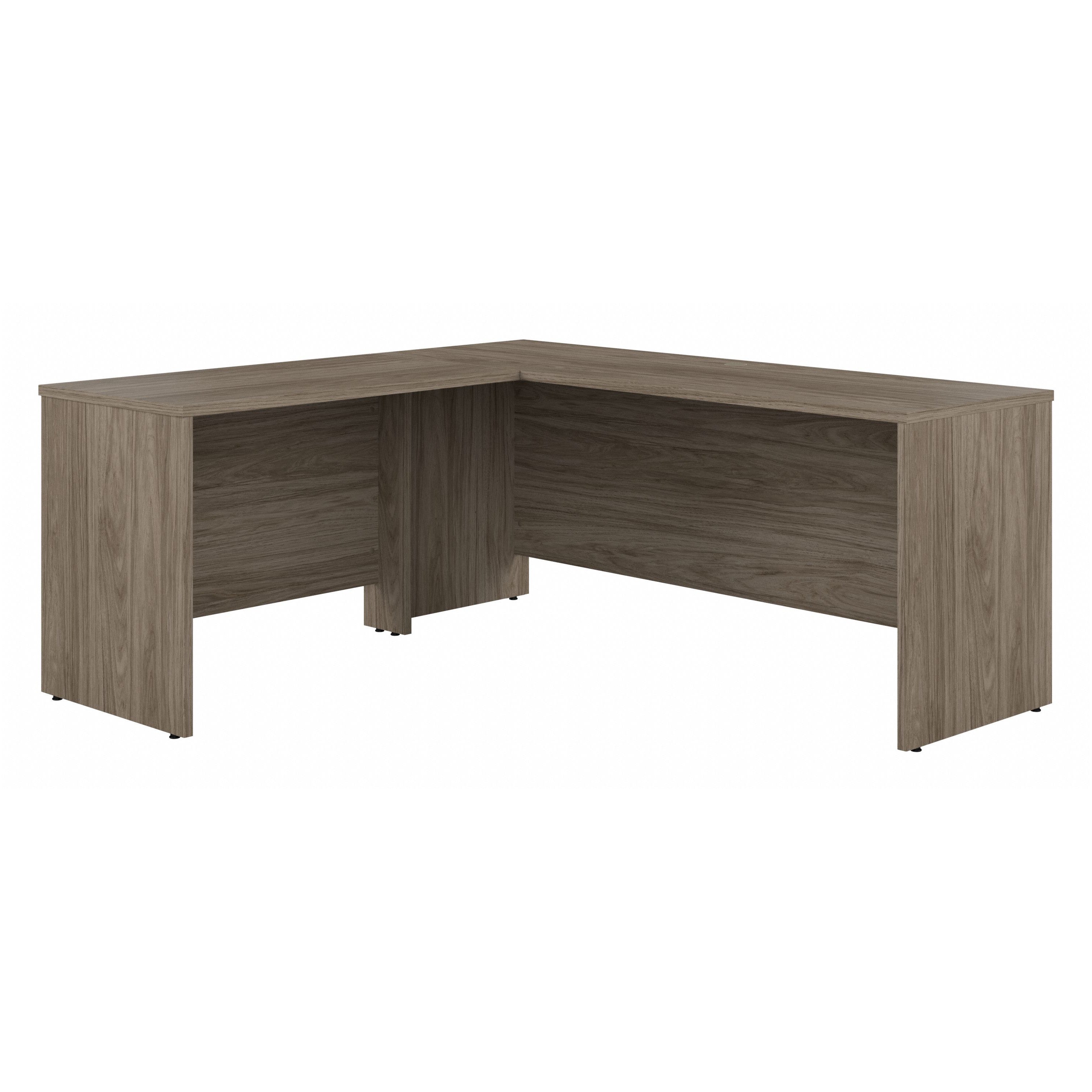 Bush Business Furniture Studio C 72W x 24D L Shaped Desk with 42W Return in Modern Hickory - 71.02" Width x 65" Depth x 29.84" Height