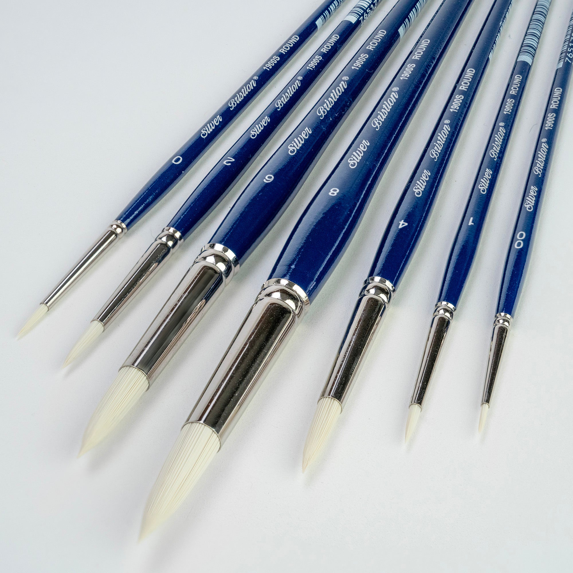 Bristlon Short Handle Round Brushes, Set of 7