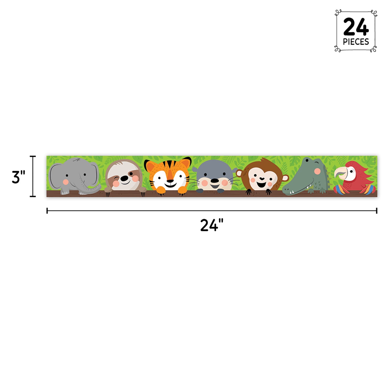 Jungle Friends EZ Border, 48 Feet