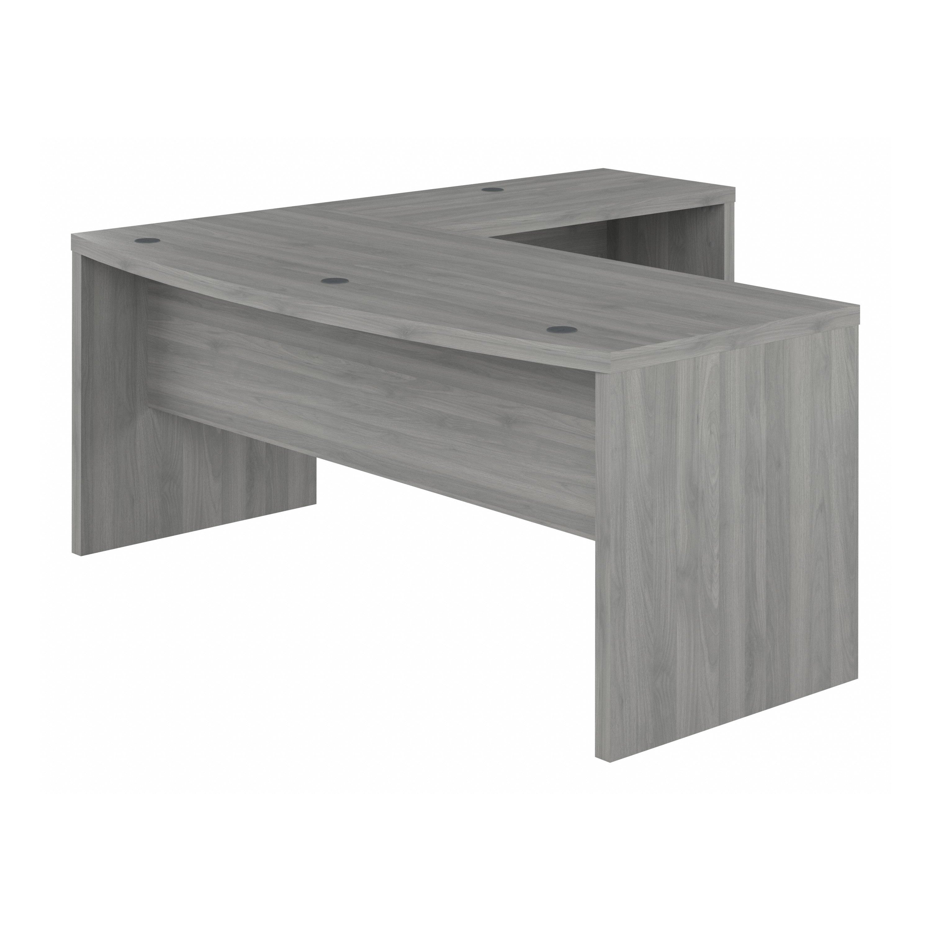 Bush Business Furniture Echo 72W Bow Front L Shaped Desk in Modern Gray - 71.97" Width x 77.32" Depth x 30" Height