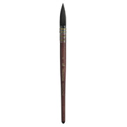 Neptune Quill Brush, Synthetic Bristles, Short Handle Watercolor Paintbrush, Dark Wood, Size 4, 1 Count