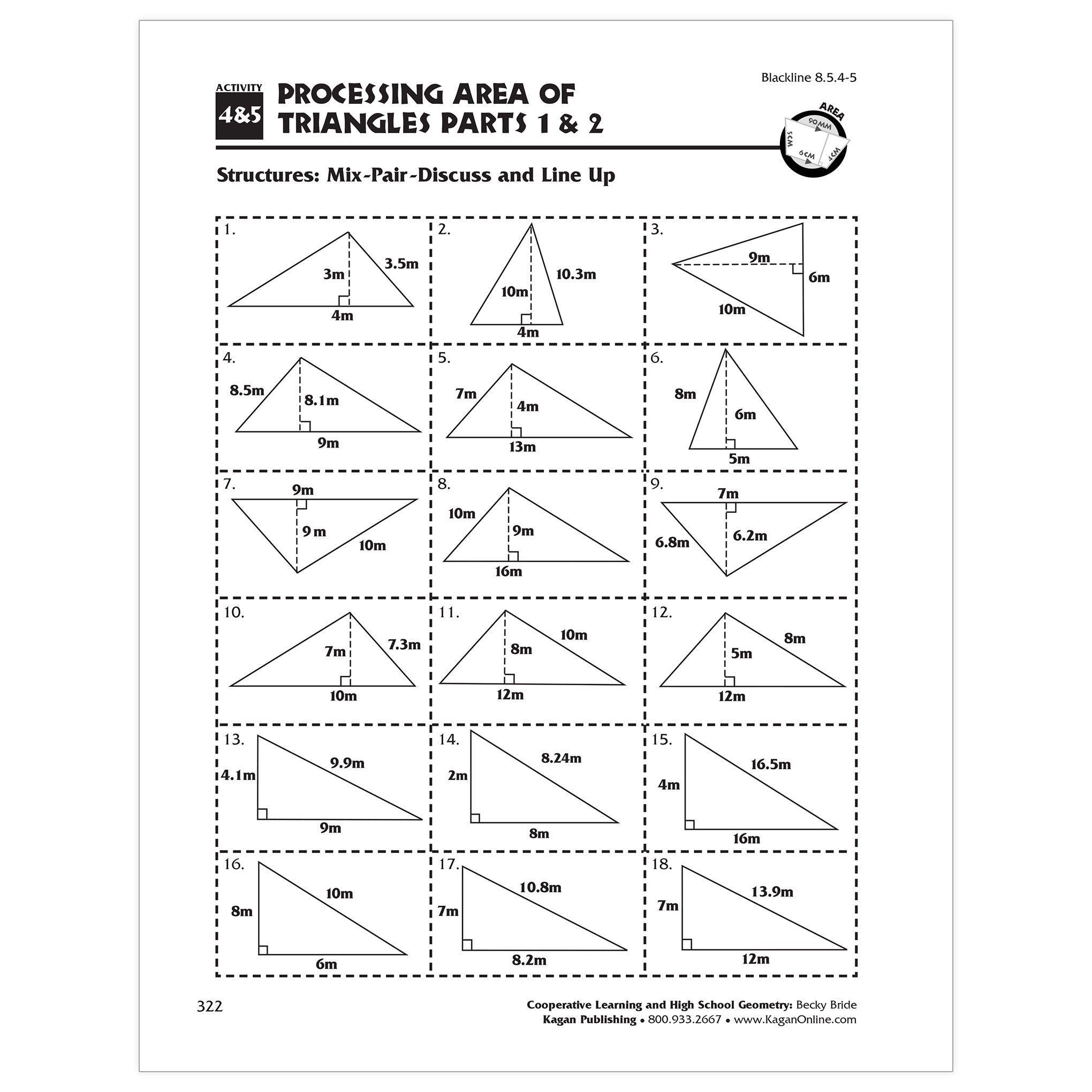 Cooperative Learning & Geometry High School Activities Book, Grade 8-12